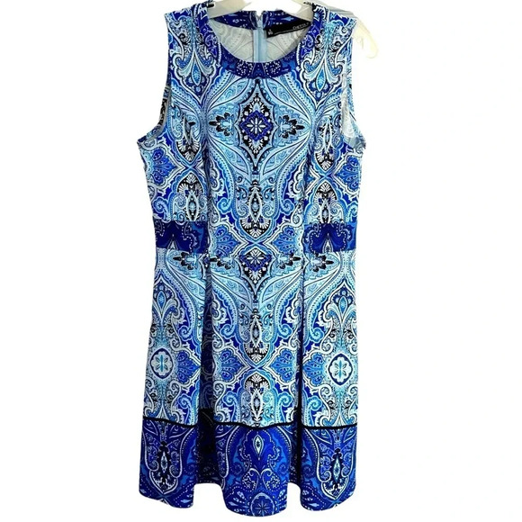 CHETTA B Women’s Tapestry Fit & Flare Dress - Picture 1 of 6